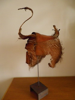 sculpture fibre végétale et acier